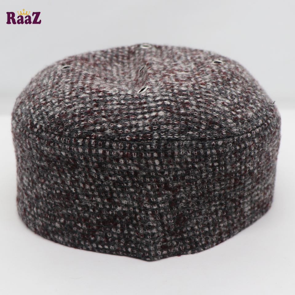 Picture of Brown Cotton Mesh Air Prayer Tupi - Cap For Men