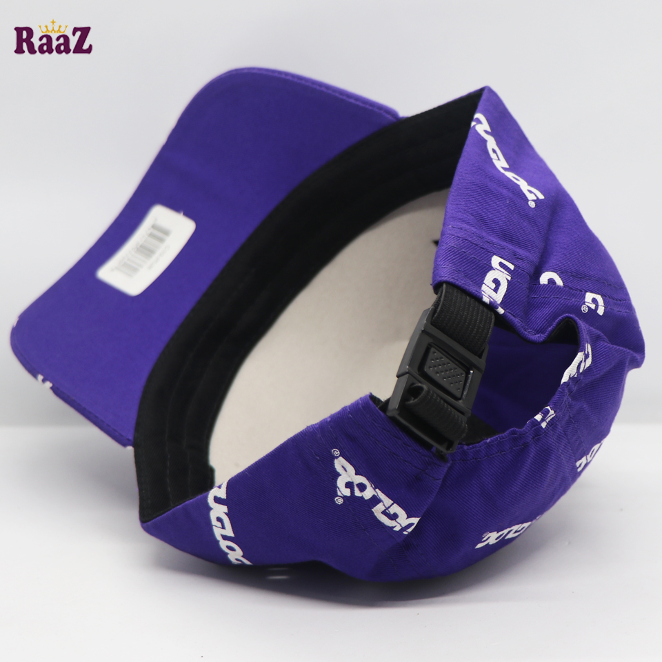 Picture of Deep Blue Printed Logo Cotton Fabrics Curved Visor Cap