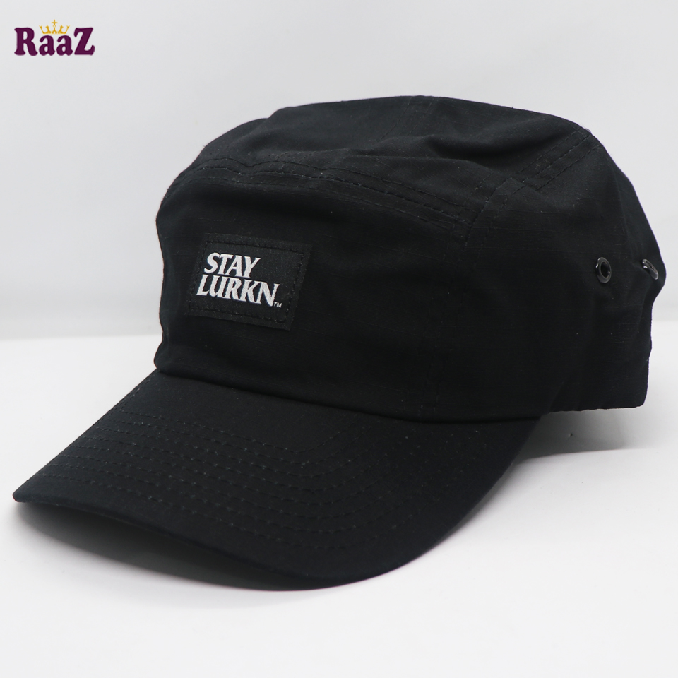 Picture of Black Stay Lurkn Logo Cotton Fabrics Curved Export Quality Cap