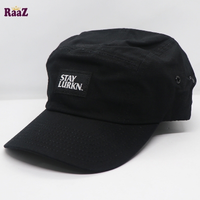 Picture of Black Stay Lurkn Logo Cotton Fabrics Curved Export Quality Cap