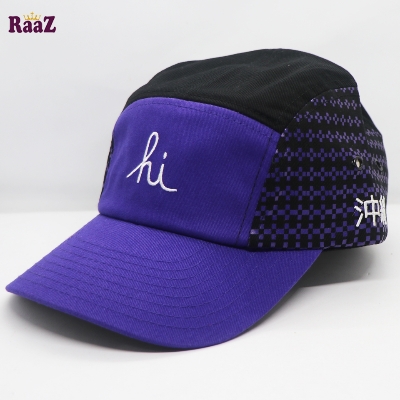 Picture of Blue Black hi Logo Cotton Fabrics Curved Visor Cap