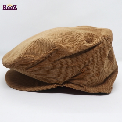 Picture of Brown Velvet Fabrics Newsboy Western Cap Hat