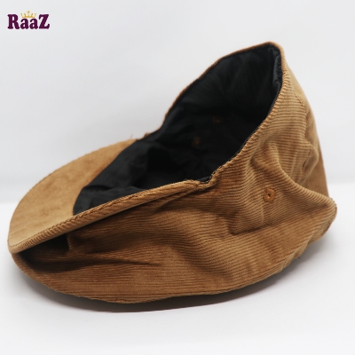 Picture of Brown Velvet Fabrics Newsboy Western Cap Hat