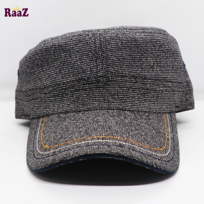 Picture of Black White Mix Fabrics Denim Johnson Cap