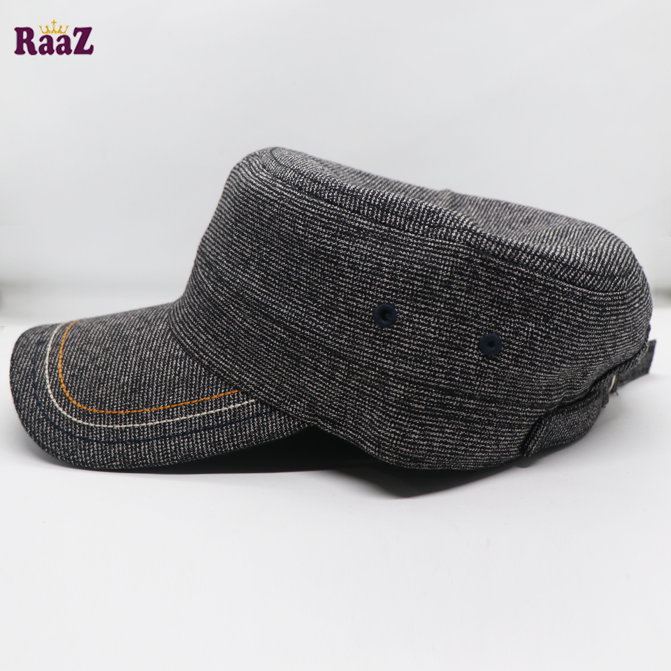 Picture of Black White Mix Fabrics Denim Johnson Cap