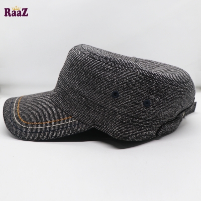 Picture of Black White Mix Fabrics Denim Johnson Cap