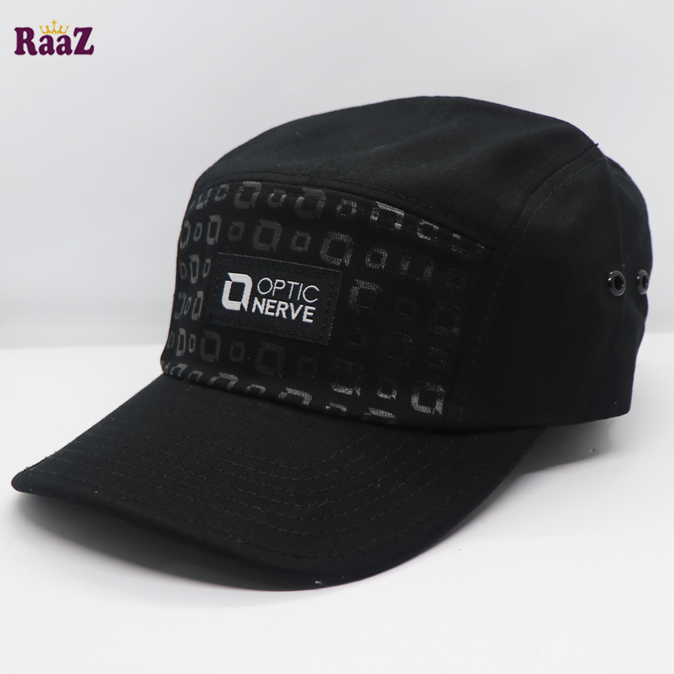 Picture of Black Optic Nerve Logo Cotton Fabrics Curved Visor Cap