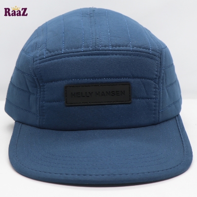 Picture of Navy Blue Rubber Logo Cotton Fabrics Curved Visor Cap