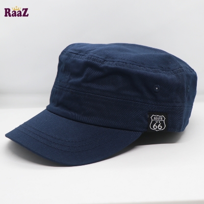 Picture of Navy Blue Route 66 Cotton Fabrics Johnson Cap