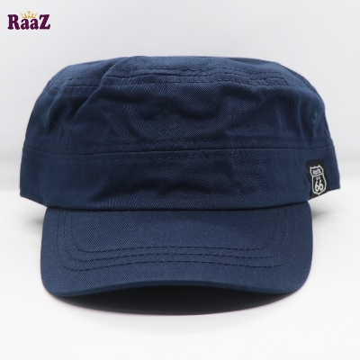 Picture of Navy Blue Route 66 Cotton Fabrics Johnson Cap