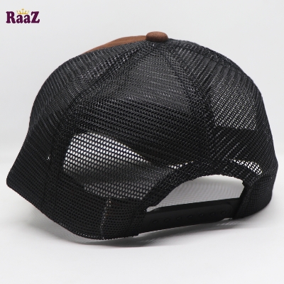 Picture of Mercedes Coffee Velvet Fabrics Embroidery Premium Mesh Air Half Net Cap