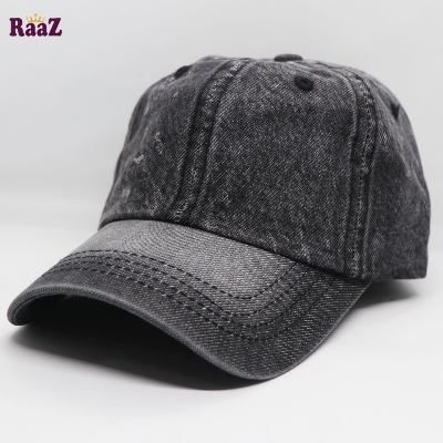 Picture of Fade Black Denim Curved Visor Cap