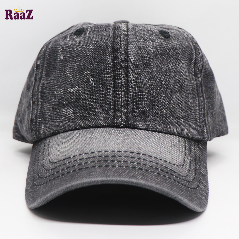 Picture of Fade Black Denim Curved Visor Cap