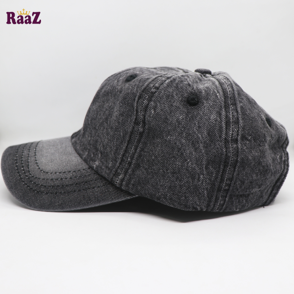 Picture of Fade Black Denim Curved Visor Cap
