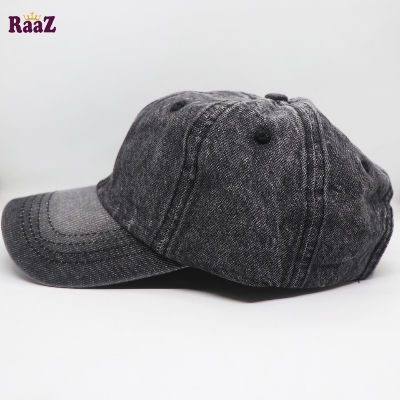 Picture of Fade Black Denim Curved Visor Cap