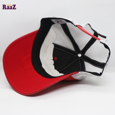 Picture of Red Philadelphia Half Net Curved Visor Cap