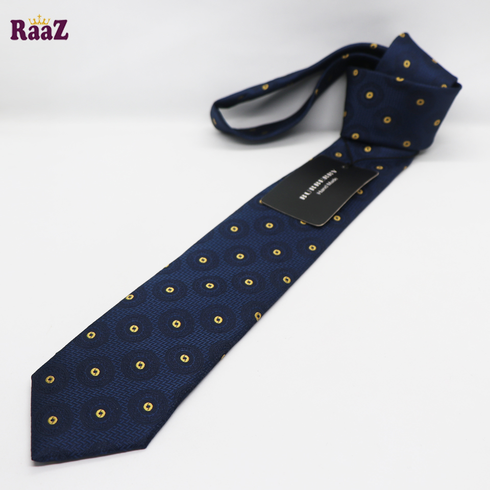 Picture of Navy Blue Circle Big Dot Design Formal Tie For Men