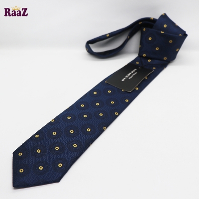 Picture of Navy Blue Circle Big Dot Design Formal Tie For Men