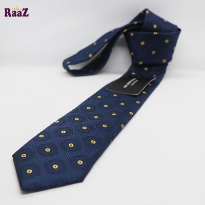 Picture of Navy Blue Circle Big Dot Design Formal Tie For Men