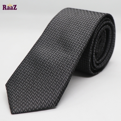 Picture of Silver Black Formal Men Formal Tie