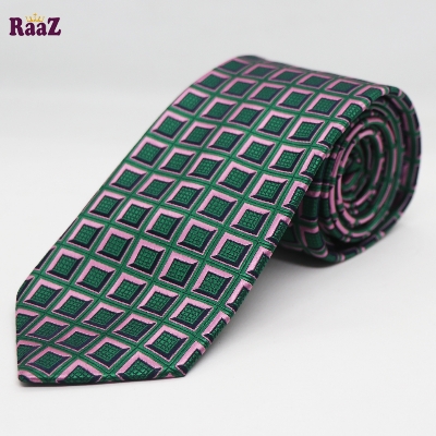 Picture of Green 3D Embroidery Design Formal Tie For Men