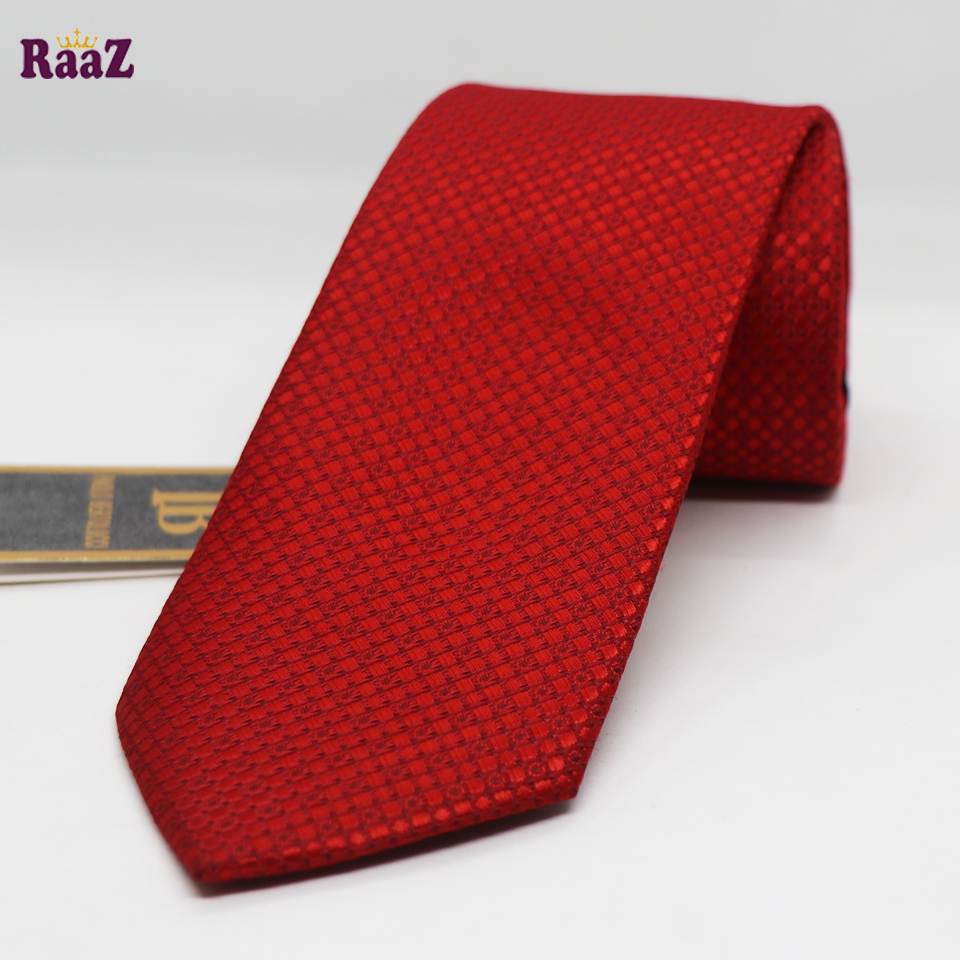 Picture of Maroon Small Square Embroidery Design Formal Tie For Men