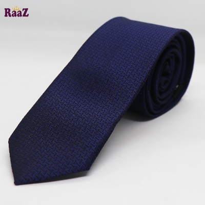 Picture of Navy Blue Puz Design Formal Tie