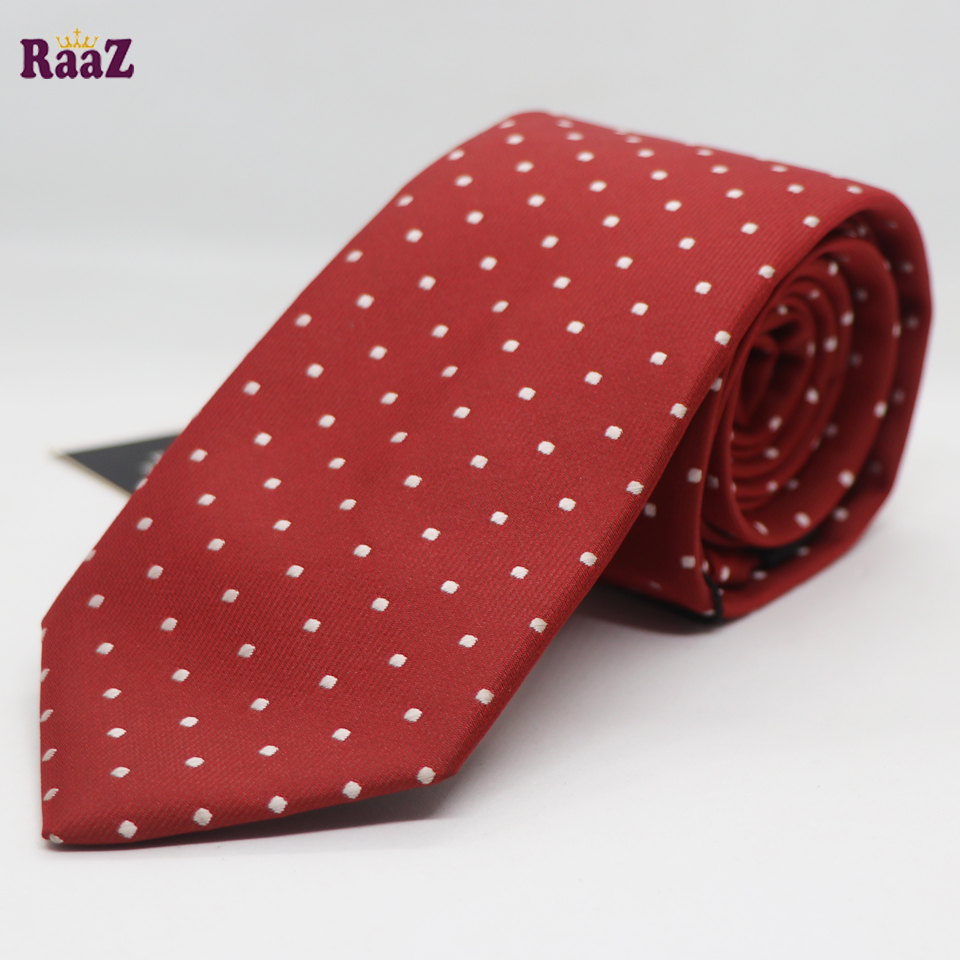 Picture of Red White Dot Design Formal Tie For Men
