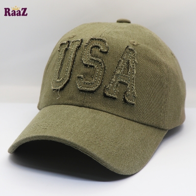 Picture of Green Export Cotton Wash Baseball Cap For Men