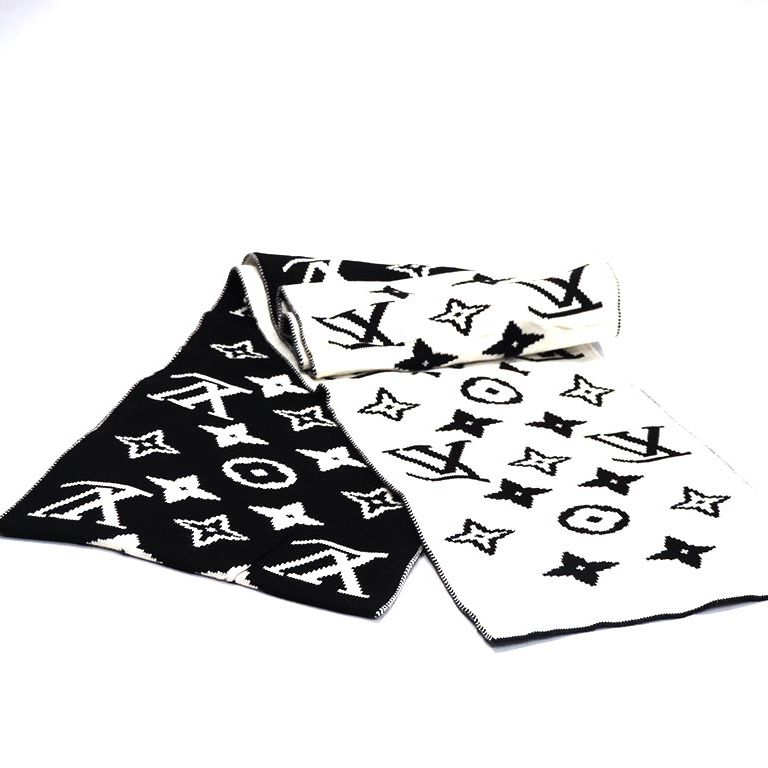 Picture of Garments Export Winter Woolen Scarf Muffler For Men (Black and White)