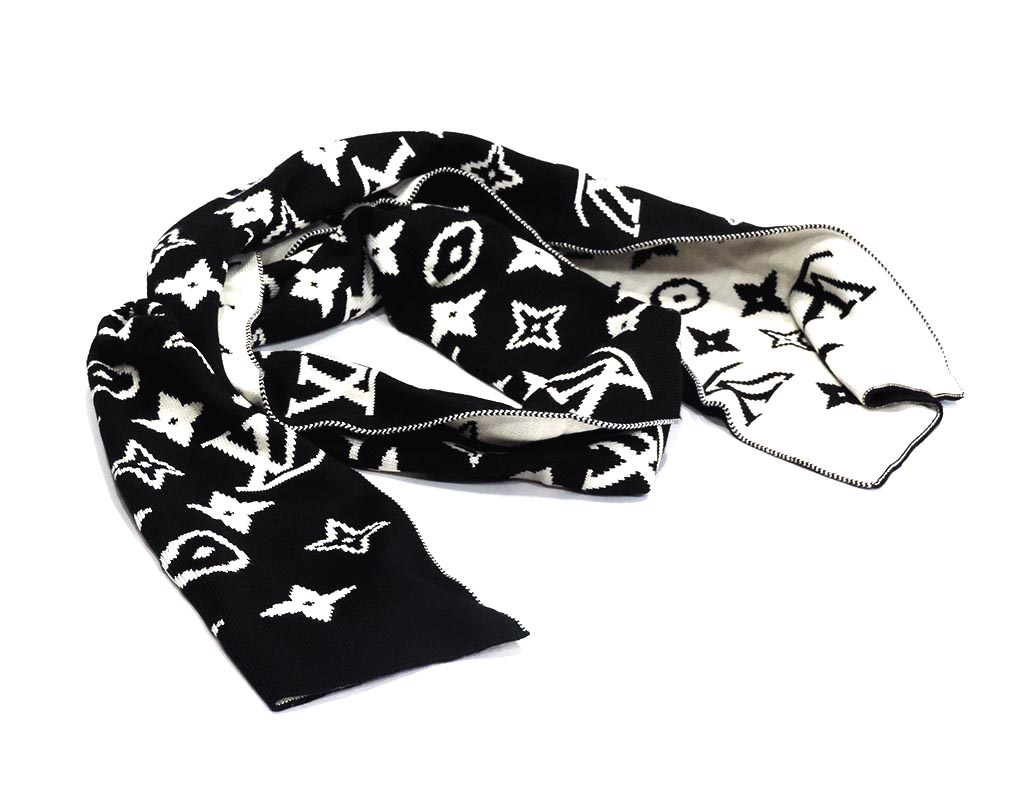 Picture of Garments Export Winter Woolen Scarf Muffler For Men (Black and White)