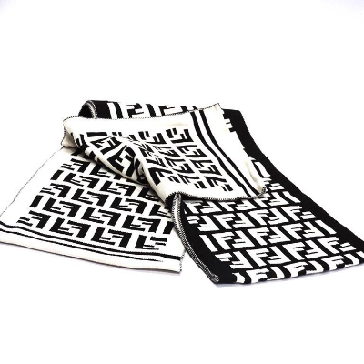 Picture of Garments Export Winter Woolen Scarf Muffler For Men (Black and White)