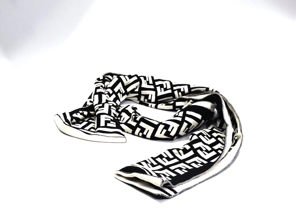 Picture of Garments Export Winter Woolen Scarf Muffler For Men (Black and White)