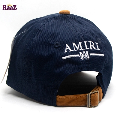 Picture of Navy Blue And Brown Velvet Export Amiri Baseball Cap
