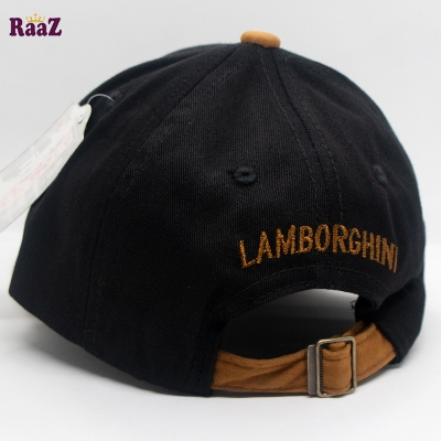 Picture of Lamborghini Embroidery Logo Velvet Curved Visor Cap