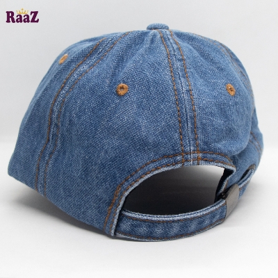 Picture of NY Light Blue Denim Embroidery Logo Curved Visor Cap