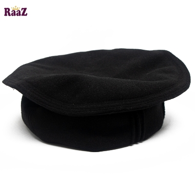 Picture of Black New Design Woolen Afghani Star Pakol Cap For Men (Free Size)