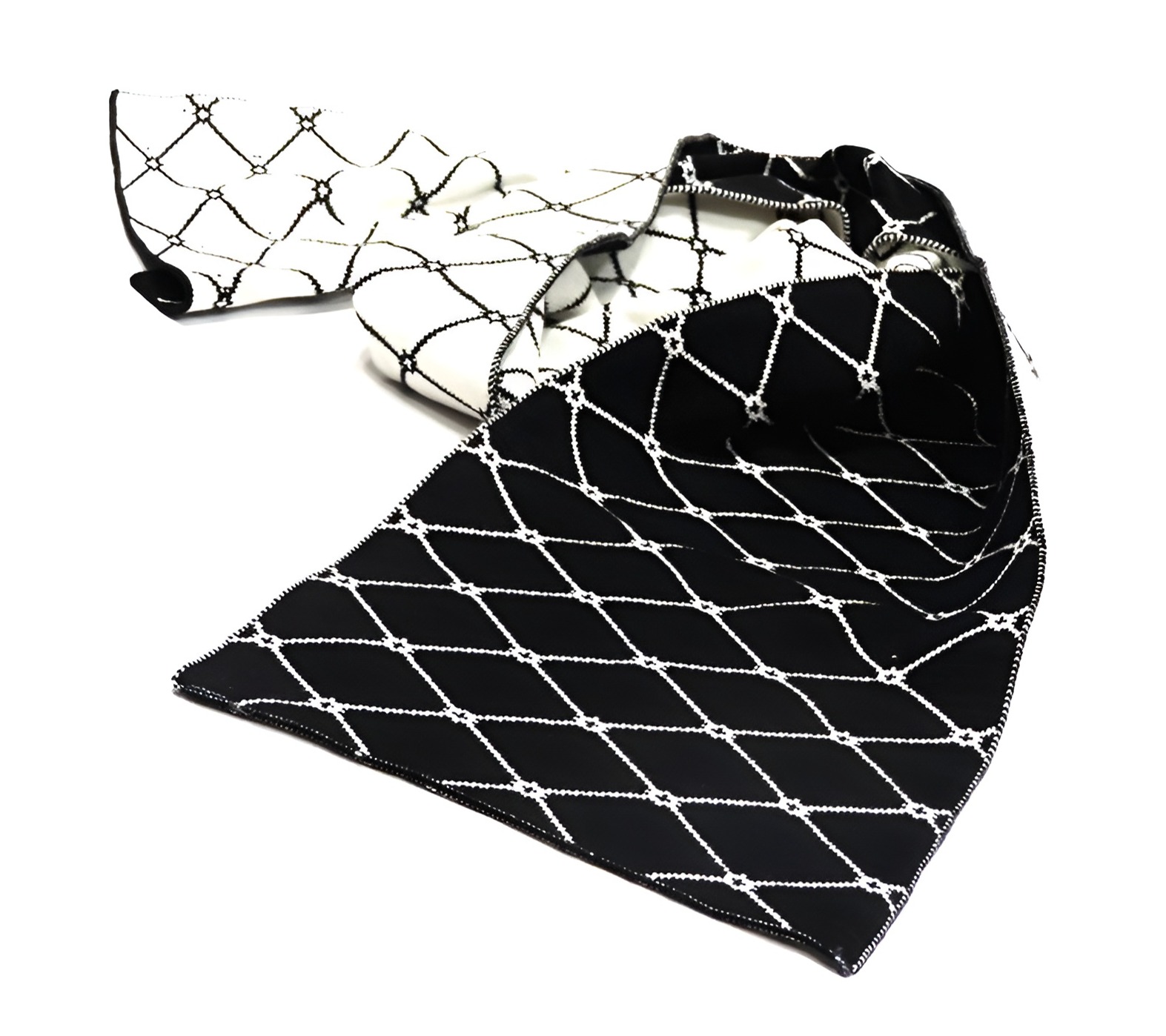 Picture of Garments Export Winter Woolen Scarf Muffler For Men (Black and White)