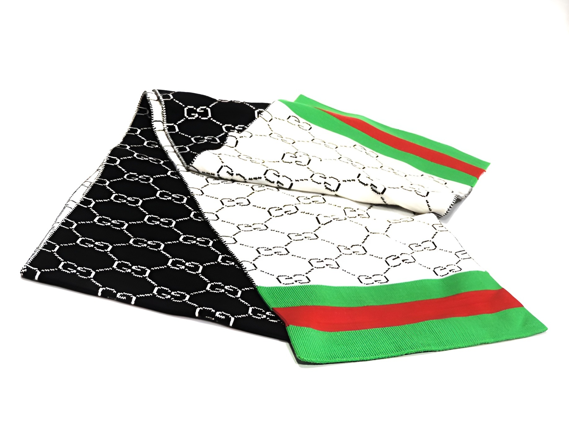 Picture of Garments Export Winter Woolen Scarf Muffler For Men (Black and White)