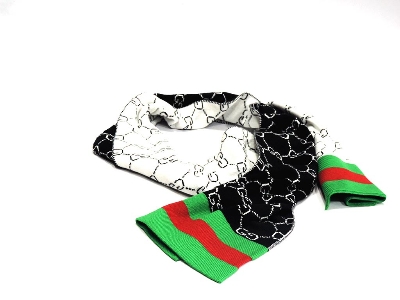 Picture of Garments Export Winter Woolen Scarf Muffler For Men (Black and White)