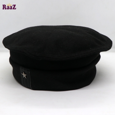 Picture of Black New Design Wool Afghani Star Pakol Cap For Men (Free Size) - Cap