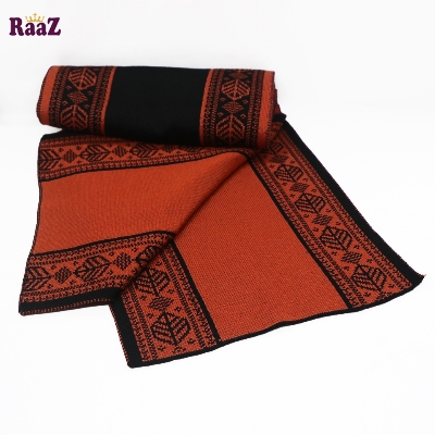 Picture of Black And Brown 2 in 1 design Winter Woolen Scarf, Soft Muffler Stylish Fashion Scarf For Men And Women