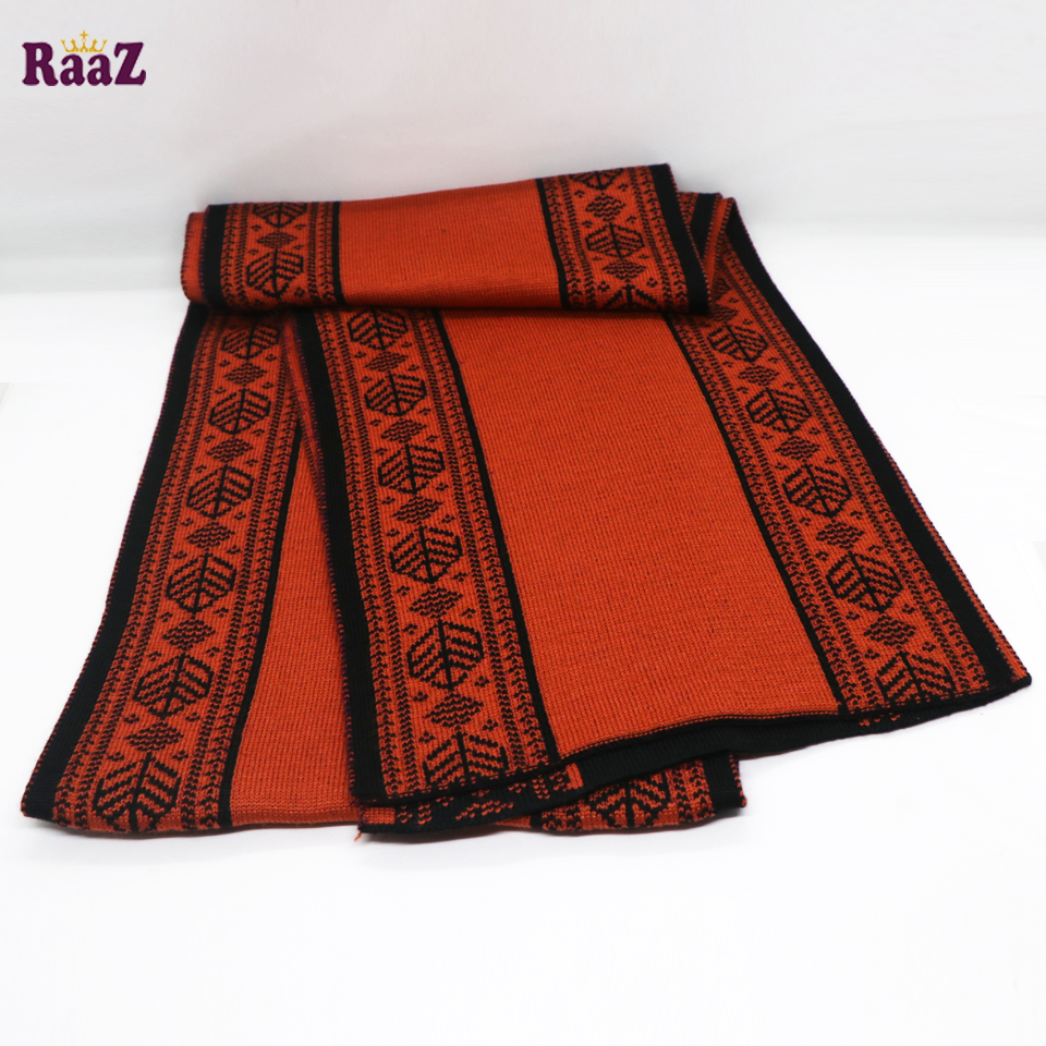 Picture of Black And Brown 2 in 1 design Winter Woolen Scarf, Soft Muffler Stylish Fashion Scarf For Men And Women