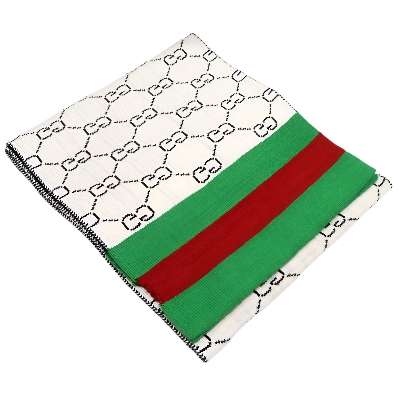 Picture of Black And White 2 in 1 design Winter Woolen Scarf, Soft Muffler Stylish Fashion Scarf For Men And Women