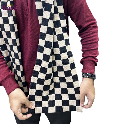 Picture of Black And Brown Check Trendy Check Stylish Fashion Soft Scarf, Men's And Women' Woolen Winter Muffler