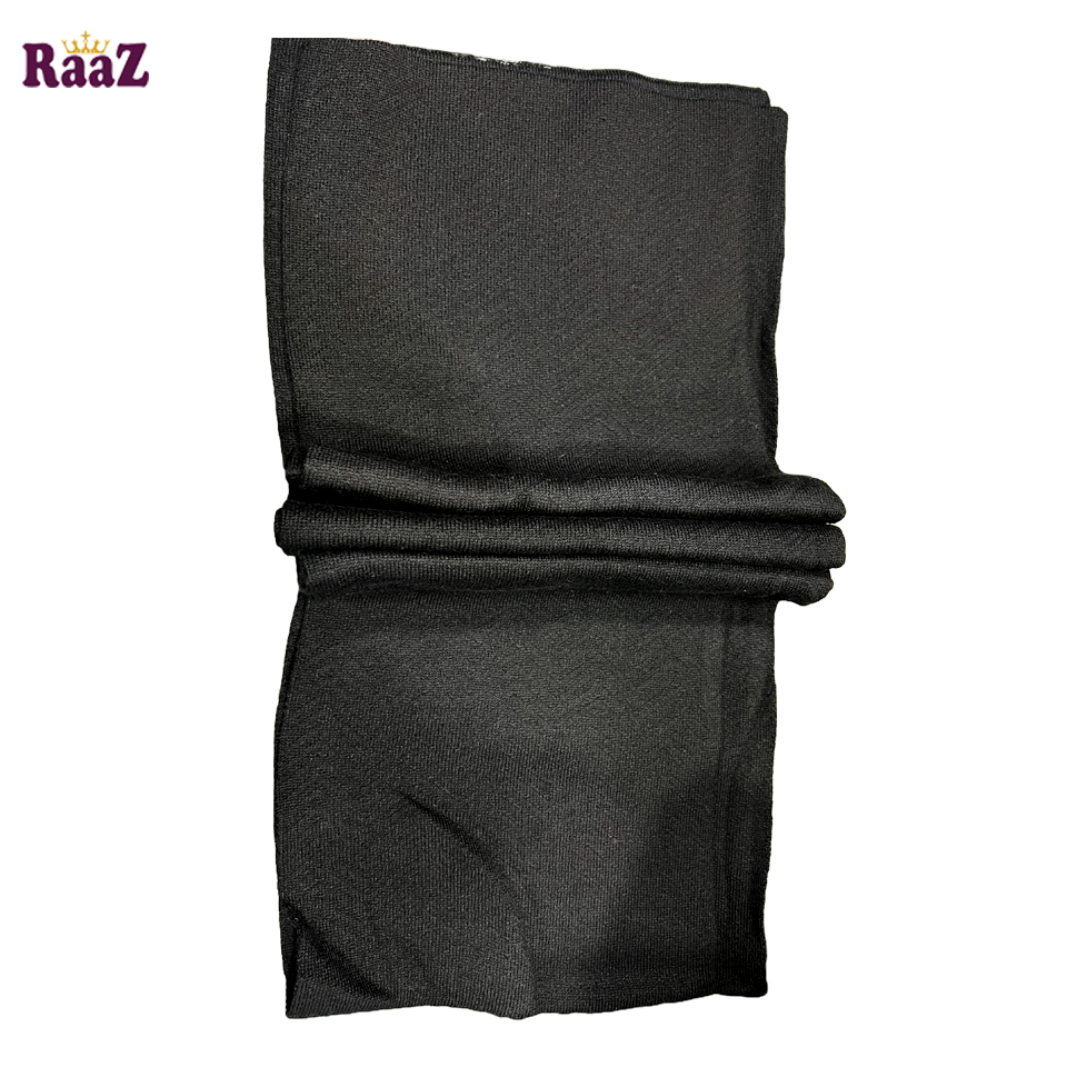 Picture of Black Solid Color Trendy Stylish Fashion Soft Scarf, Men's And Women' Woolen Winter Muffler