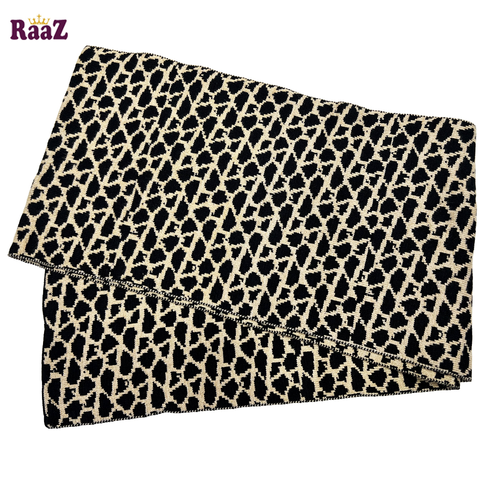 Picture of Black And Brown 2 in 1 Color Trendy Stylish Fashion Soft Scarf, Men's And Women' Woolen Winter Muffler