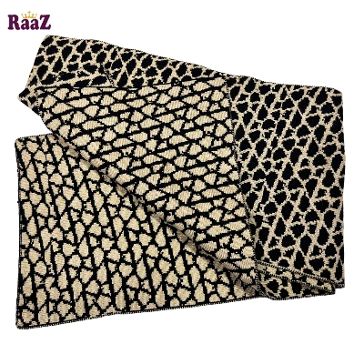 Picture of Black And Brown 2 in 1 Color Trendy Stylish Fashion Soft Scarf, Men's And Women' Woolen Winter Muffler