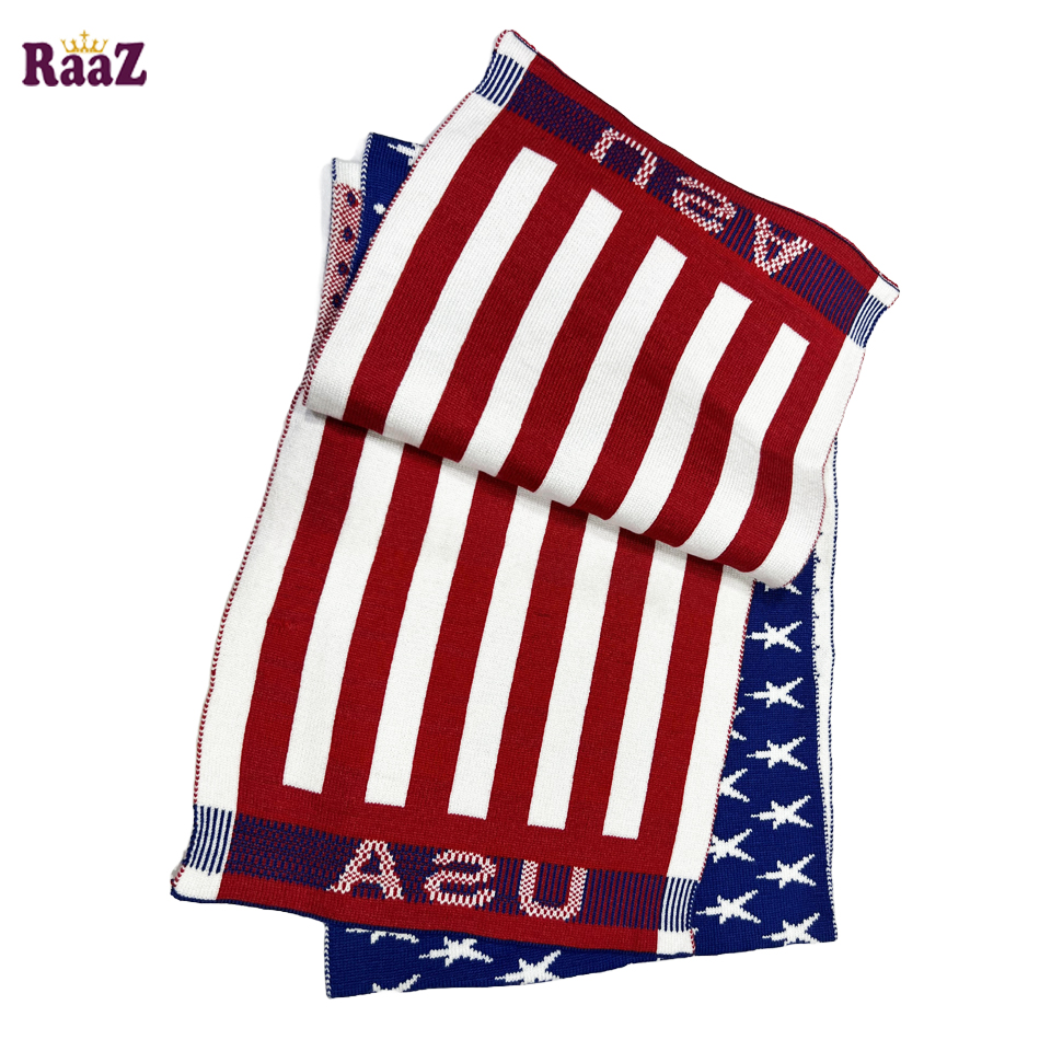 Picture of USA Flag 2 in 1 Trendy Stylish Fashion Soft Scarf, Men's And Women' Woolen Winter Muffler