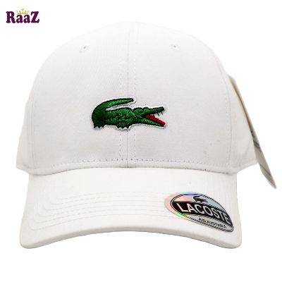 Picture of White Crocodile Embroidery Logo Premium Curved Cap
